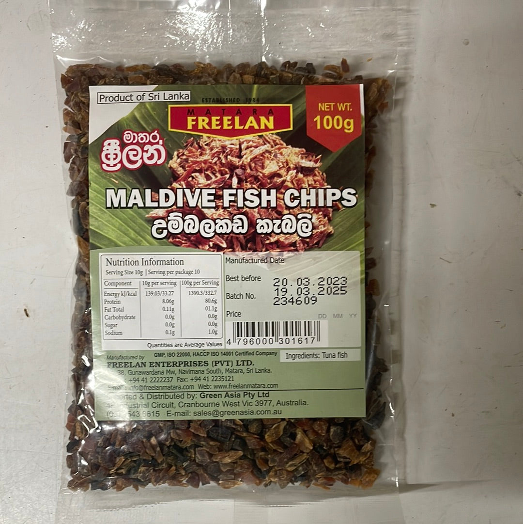 Freelan Maldive Fish Chips 100g