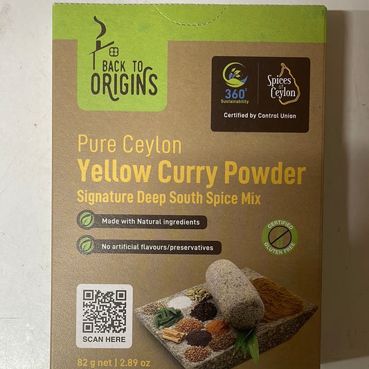 Back To Origins Pure Ceylon Yellow Curry Powder 82g (signature Deep South spice mix)