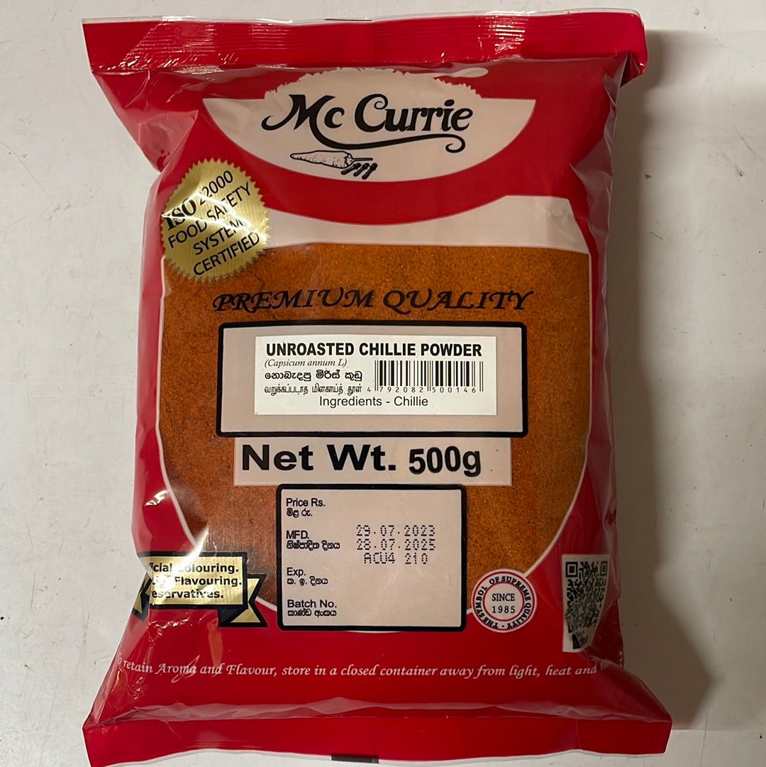 Mc Currie Unroasted Chillie powder 500g