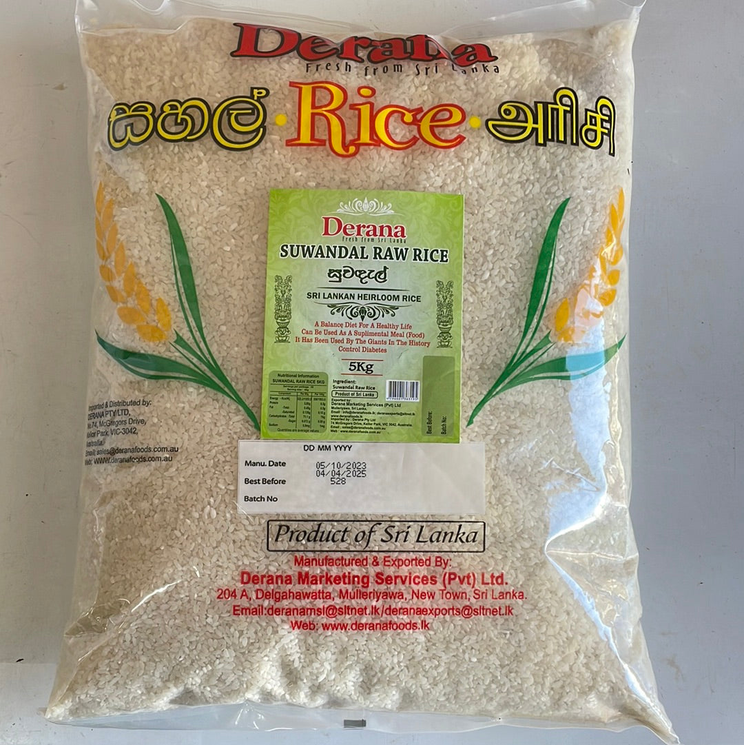 Derana Suwadel Raw Rice 5Kg