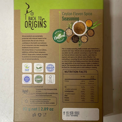 Back To Origins Ceylon Eleven Spice Seasoning 82g