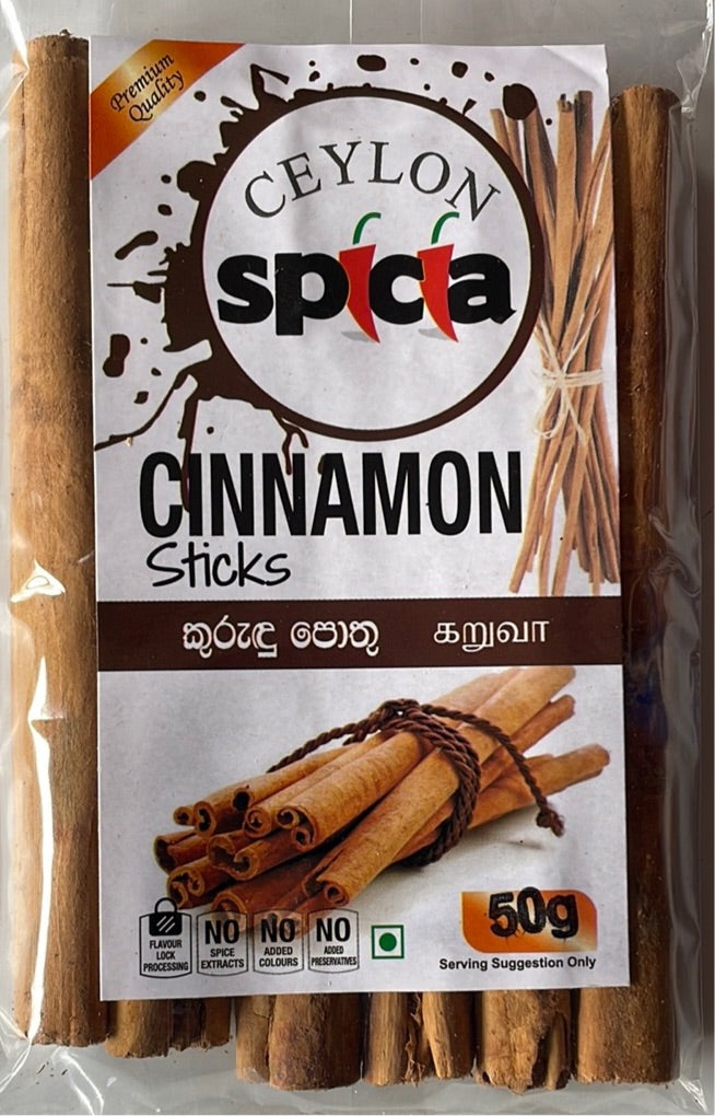 Ceylon Spicia Cinnamon Quils 50G