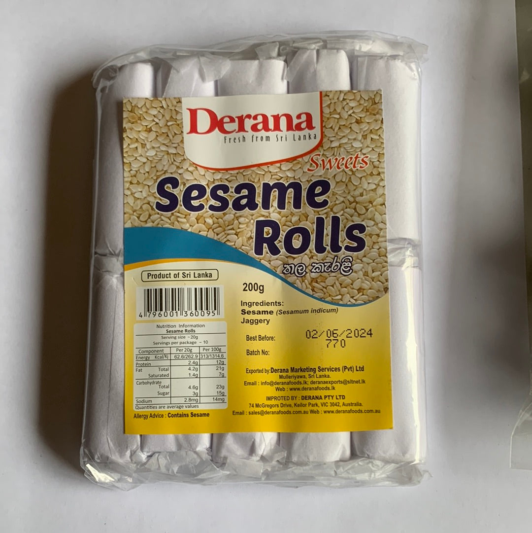 Derana Sesame Rolls 200g (Thala Kerali)