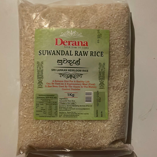 Derana Suwadel Raw Rice 1Kg