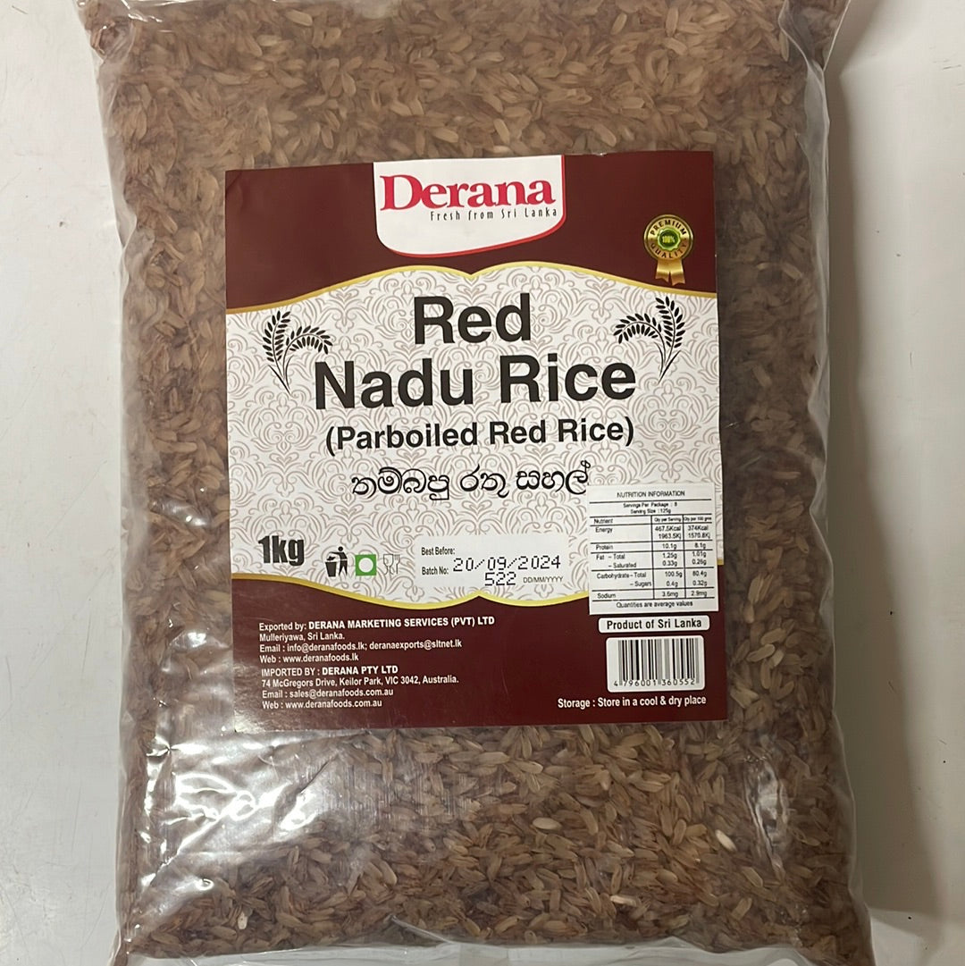 Derana Red Nadu Rice (Parboiled) 1Kg