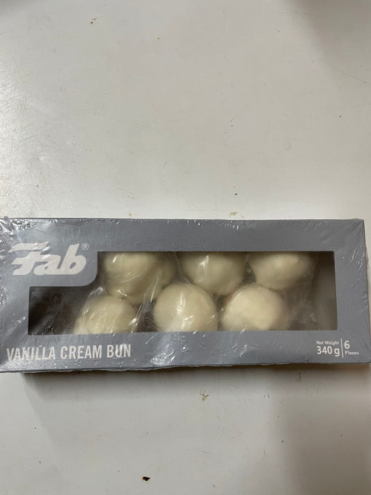 Fab Vanilla Cream Bun 340g 6pcs