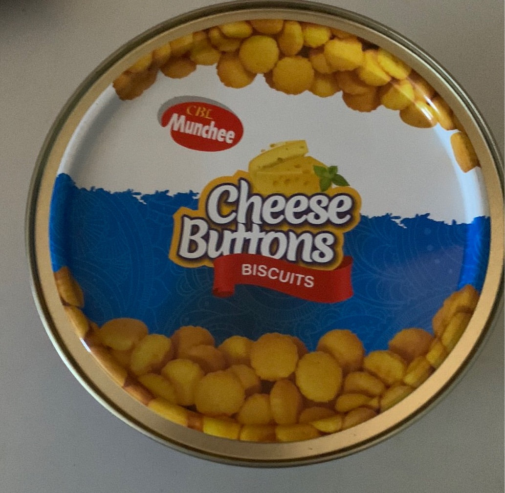 Munchee Cheese Buttons Tin 215g