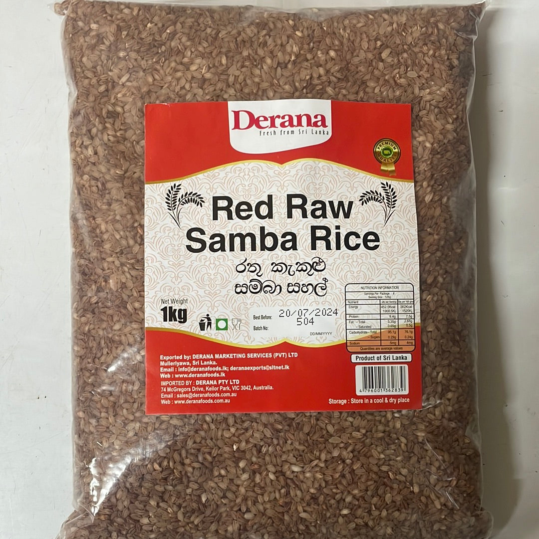 Derana Red Raw Samba Rice 1Kg